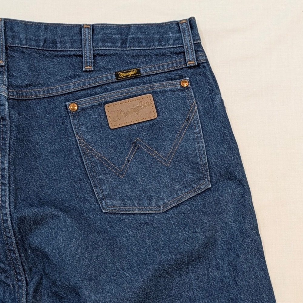Wrangler 13MWZ Cowboy Cut Jeans Mens 42x36 Indigo Blue Denim Made in USA
